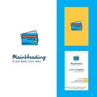 Credit card Creative Logo and business card vertical Design Vector