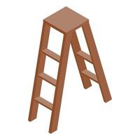 Stepladder icon, isometric 3d style vector