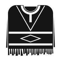 icono de poncho mexicano, estilo simple vector