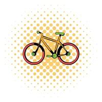 icono de bicicleta, estilo comics vector