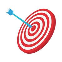 Target icon, cartoon style vector