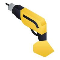 Hand drill icon, isometric style vector