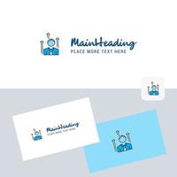 Avatar vector logotype with business card template Elegant corporate identity Vector