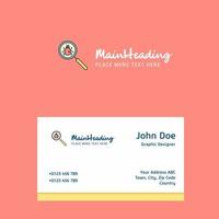 Search bug logo Design with business card template Elegant corporate identity Vector