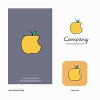 Apple Company Logo App Icon and Splash Page Design Creative Business App Design Elements vector