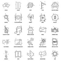25 Business Concept Mix Line Icon set vector