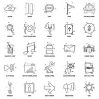 25 conjunto de iconos de línea de mezcla de concepto de negocio vector