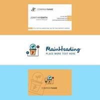 Beautiful Power plant Logo and business card vertical Design Vector