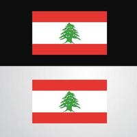 diseño de banner de bandera de líbano vector