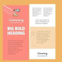 Table lamp Business Company Poster Template with place for text and images vector background