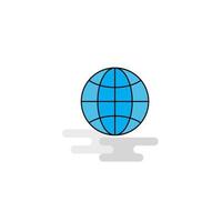 Flat Globe Icon Vector