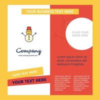 Snowman Company Brochure Template Vector Busienss Template