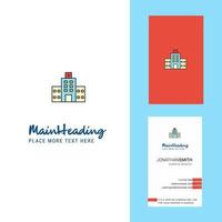 Hospital Creative Logo and business card vertical Design Vector