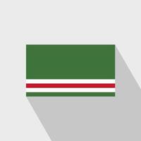 Chechen Republic of Lchkeria flag Long Shadow design vector