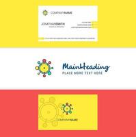 Beautiful Chemical bonding Logo and business card vertical Design Vector