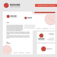 Basket ball Business Letterhead Envelope and visiting Card Design vector template
