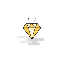 Flat Diamond Icon Vector