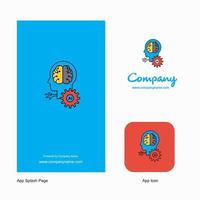 Artificial intelligence Company Logo App Icon and Splash Page Design Creative Business App Design Elements vector