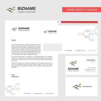 Network Business Letterhead Envelope and visiting Card Design vector template