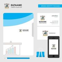 Presentation Business Logo File Cover Visiting Card and Mobile App Design Vector Illustration