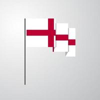 England waving Flag creative background vector