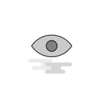 Eye Web Icon Flat Line Filled Gray Icon Vector