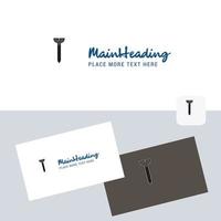 Screw vector logotype with business card template Elegant corporate identity Vector