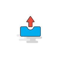 Flat Uploading Icon Vector