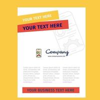 Mobile setting Title Page Design for Company profile annual report presentations leaflet Brochure Vector Background