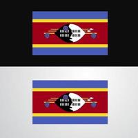 diseño de banner de bandera de swazilandia vector