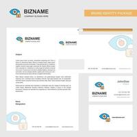 Eye locked Business Letterhead Envelope and visiting Card Design vector template