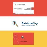 Beautiful Search item Logo and business card vertical Design Vector