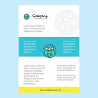 Template layout for Group avatar comany profile annual report presentations leaflet Brochure Vector Background