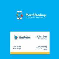 Smartphone logo Design with business card template Elegant corporate identity Vector