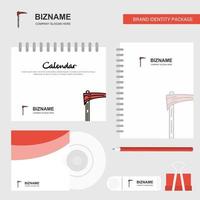 Axe Logo Calendar Template CD Cover Diary and USB Brand Stationary Package Design Vector Template