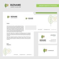 Leaf Business Letterhead Envelope and visiting Card Design vector template