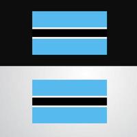 Botswana Flag banner design vector