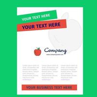 Apple Title Page Design for Company profile annual report presentations leaflet Brochure Vector Background