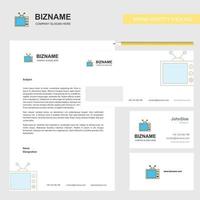 Television Business Letterhead Envelope and visiting Card Design vector template