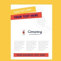 DNA Title Page Design for Company profile annual report presentations leaflet Brochure Vector Background