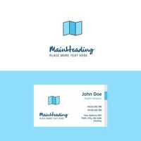 Flat Map Logo and Visiting Card Template Busienss Concept Logo Design vector