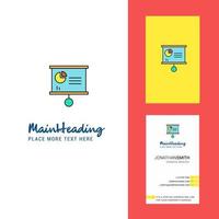 Presentation chart Creative Logo and business card vertical Design Vector