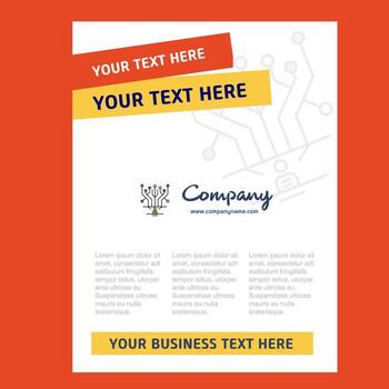 Circuit Title Page Design for Company profile annual report presentations leaflet Brochure Vector Background