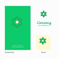 Setting gear Company Logo App Icon and Splash Page Design Creative Business App Design Elements vector