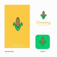 Corn Company Logo App Icon and Splash Page Design Creative Business App Design Elements vector