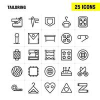 Tailoring Line Icon Pack For Designers And Developers Icons Of Knit Machine Scissors Sewing Buttons Knit Machine Sewing Vector