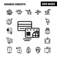 Business Concepts Line Icons Set For Infographics Mobile UXUI Kit And Print Design Include Document File Text Text File Idea Bulb Target Collection Modern Infographic Logo and Pictogram vector