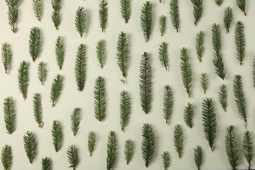 Holidays greeting card or banner composition with pine tree branches. Merry Christmas background and Happy New Year 2023. photo