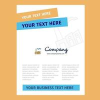 Industry Title Page Design for Company profile annual report presentations leaflet Brochure Vector Background