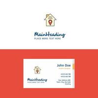 Flat House location Logo and Visiting Card Template Busienss Concept Logo Design vector
